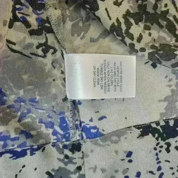 Banana Republic Petite Dress Gray Abstract Size 12P - Picture 3 of 15